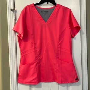 Greys anatomy scrub top, bright pink